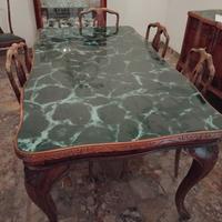 Tavolo vintage con 6 sedie anni 60