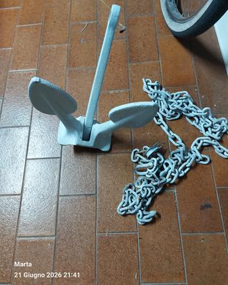 ancora per ancoraggio barca con catena