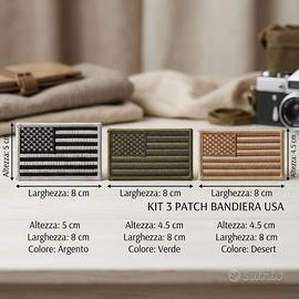 3X Patch Bandiere USA