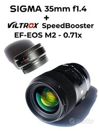 Sigma 35mm f1.4 Art EF + Viltrox EF-EOS M2 0.71x