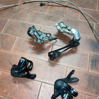 Coppia di deragliatori MTB shimano deore + Comandi