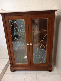 Mobile arte povera con marmo bianco, artigianale