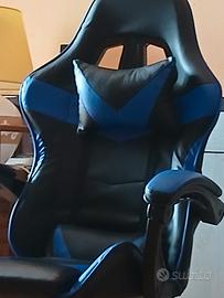 Sedia da gaming blu