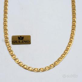 Collana uomo piena in oro giallo 18 kt 750 E.804
