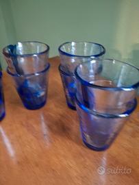 n.8 bicchieri Bormioli blu