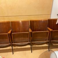 sedute da cinema originali anni '50 fila da 4