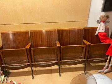 sedute da cinema originali anni '50 fila da 4