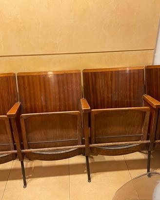 sedute da cinema originali anni '50 fila da 4
