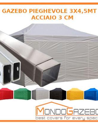 Gazebo pieghevole 3x4,5 con laterali
