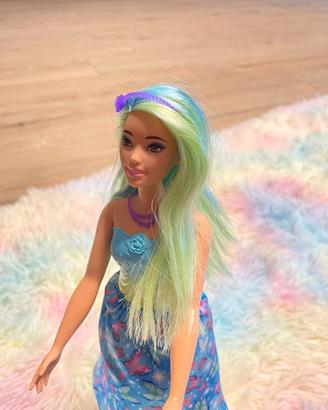 Bambola Barbie Sirena Capelli Colorati