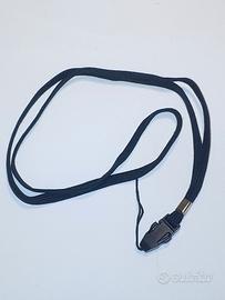 Portachiavi porta badge lanyard da collo nero