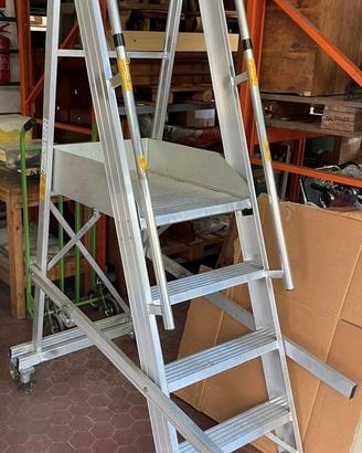Scala professionale a palchetto con piattafoma