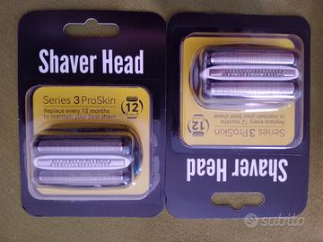 2 testine compatibili rasoio Braun serie 3
