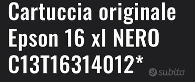 Cartuccia originale Epson 16 xl nero