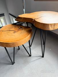 Coppia di Tavolini realizzati a mano (pz unici)