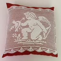 Vintage copricuscino/centro/inserto uncinetto