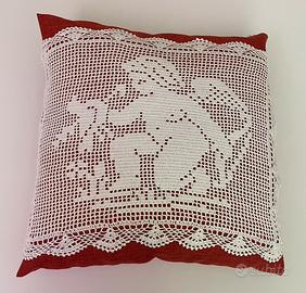Vintage copricuscino/centro/inserto uncinetto