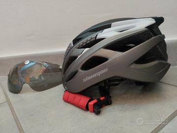 casco bici con luci rosse dietro misura 57-61