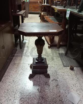 TAVOLINO NOCE PIANO OTTAGONALE
