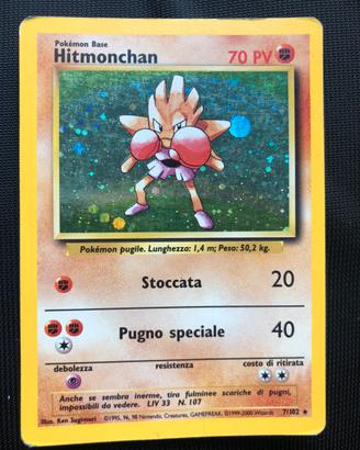 Carta pokemon Hitmonchan holo set base