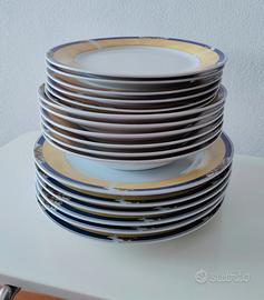 Set 18 piatti da tavola in porcellana