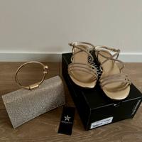 Borse e scarpe oro per cerimonia Primadonna Nuove