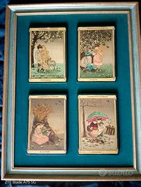 Dipinto su legno Art Nouveau_4 stagioni