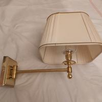 Coppia applique da parete ottone dorato