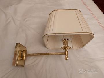 Coppia applique da parete ottone dorato