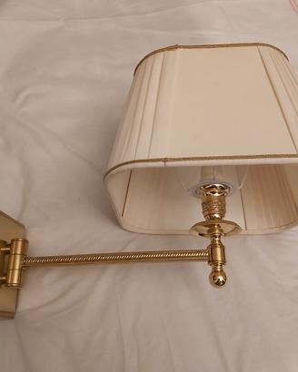 Coppia applique da parete ottone dorato