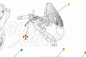 -Leva freno ant Aprilia Pegaso 660 AP8133510
