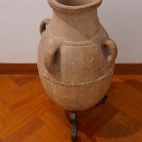 ANFORA TERRACOTTA RUSTICA TREPPIEDI FERRO BATTUTO 