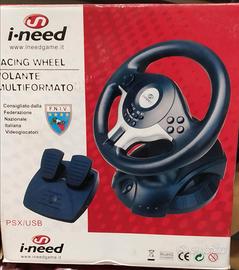 Volante i-need racing wheel con pedaliera