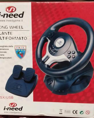 Volante i-need racing wheel con pedaliera