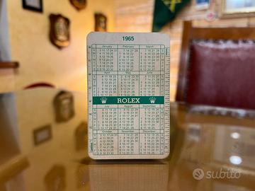 Calendario Rolex Card  Vintage Raro 1965/1966