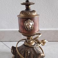 Base per lampada in bronzo d'epoca