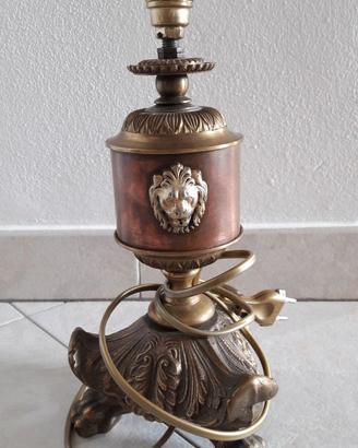 Base per lampada in bronzo d'epoca