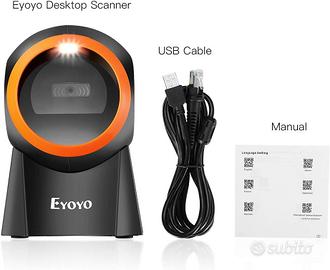 Eyoyo 1D 2D QR Scanner di codici a barre desktop