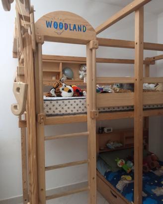 Letto a castello Legno Woodland - due composizioni