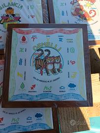 Piastrella decorativa con segno zodiacale