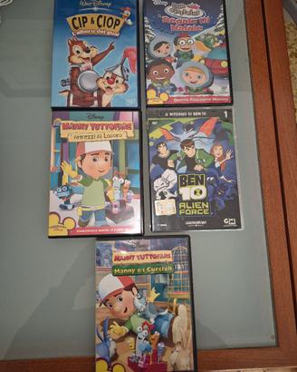 5 cartoni animati in dvd