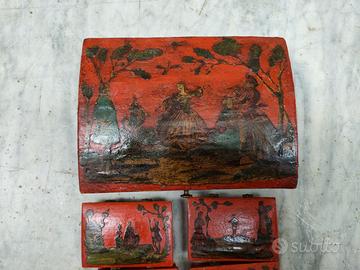 Scatola veneziana antica arte povera 700 XVIII