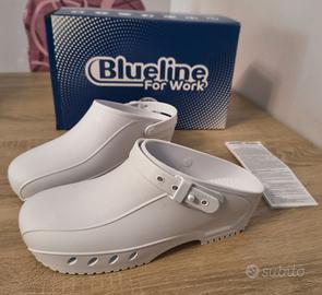 Zoccoli sanitari Blueline in gomma bianco N. 39