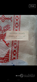 Tovaglia con tovaglioli da 8