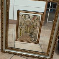 Quadro-specchio in argento
