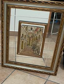 Quadro-specchio in argento