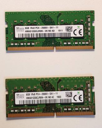 2x8GB Ram SK Hynix DDR4 PC4-2666V Sodimm (16GB)