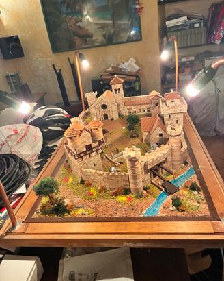 Modellino villaggio medievale 