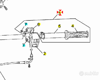 -Comando gas cmpl Aprilia Rally 50 L.C. AP8218232