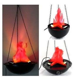 Lampade ornamentali con finto fuoco